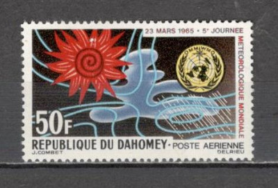 Dahomey.1965 Posta aeriana-Ziua meteorologiei MD.33 foto