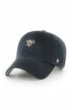 47brand șapcă Pittsburgh Penguins culoarea negru, cu imprimeu