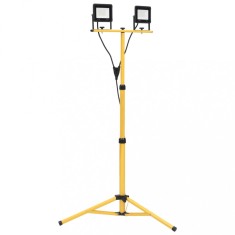 Gossi proiector cu led si trepied, 2x50 w, alb cald
