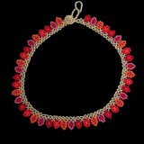 Set choker și cercei &bdquo;Rojo Profundo&rdquo;