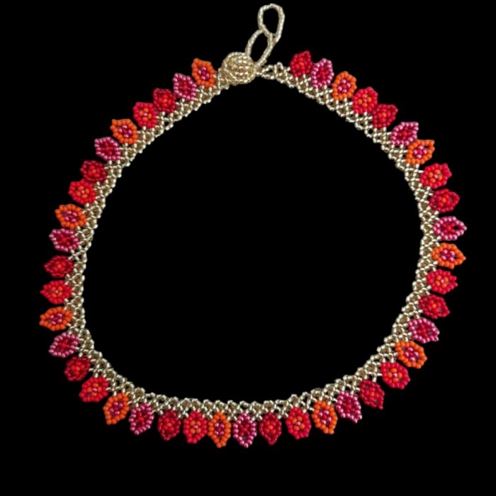 Set choker și cercei &bdquo;Rojo Profundo&rdquo;