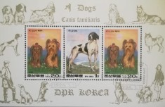BC60, DPR Korea 1994, colita fauna, caini foto