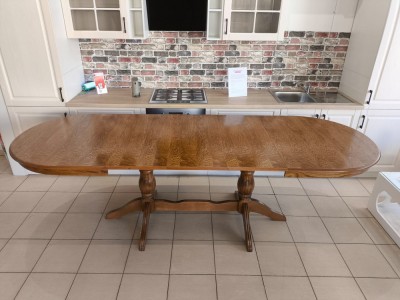 MASA LIDER 28 DIN LEMN FAG, CULOARE STEJAR , 160 CM RESTRANSA, EXTINSA 200-240-280 CM, L 100, 83 H foto