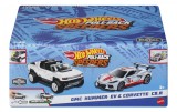 HOT WHEELS SET 2 MASINUTE METALICE PULL BACK GMC HUMMER EV SI CORVETTE C8R 1:43, Mattel