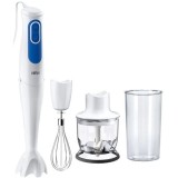 Mixer vertical Braun Multiquick MQ 3025 Wh Omlette, 700 W, 0.6 l, 2 viteze, alb