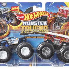 HOT WHEELS MONSTER TRUCK SET 2 MASINI SCARA 1 LA 64 NIGHT SHIFTER