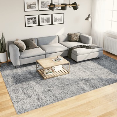 Covor pufos &amp;quot;PAMPLONA&amp;quot; cu fire &amp;icirc;nalte albastru modern 240x340cm foto