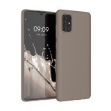 Husa Kwmobile pentru Samsung Galaxy A71, Bej, Silicon, KWM000010ZJ031C, Carcasa
