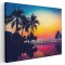 Tablou peisaj cu palmieri la apus Tablou canvas pe panza CU RAMA 60x90 cm