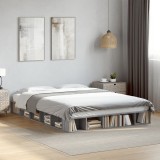 VidaXL Cadru de pat, gri sonoma, 160x200 cm, lemn prelucrat