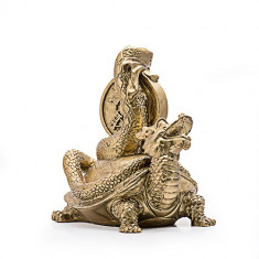 Testoasa Dragon cu Sarpe si Moneda foto