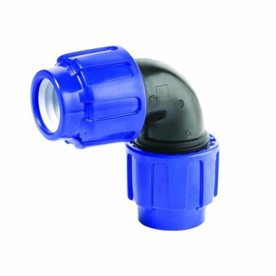 PP PE Pipe Fitting 90&amp;deg; Angle 2 Fittings 40 x 40 foto