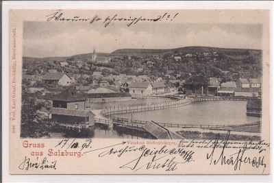 Carte postala circulata in anul 1908 Ocna Sibiului foto