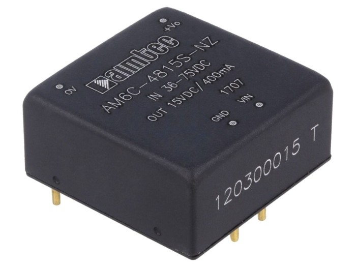Convertor DC/DC 6W 36-75V la 15V