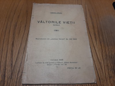 TIBERIU CRUDU (dedicatie-autograf) - Valtorile Vietii - Cernauti, 1926, 36 p. foto