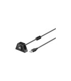 Cablu prelungitor 2m USB 2.0 Hi-Speed Cupru dublu ecranat cu montare, Goobay