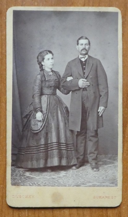 Foto Franz Duschek pe carton, secol 19, familie