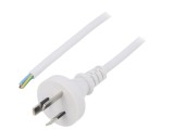 Cablu Alb 1,5m PVC 3x0,75mm2 Mufă AS/NZS 3112