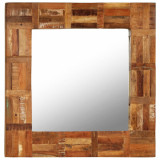 Oglindă de perete, 60 x 60 cm, lemn masiv reciclat, vidaXL