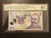 Romania 100 lei 2008 pick 121d grad 67 pmg
