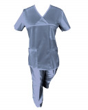 Cumpara ieftin Costum Medical Pe Stil, Albastru Deschis, Model Classic - 3XL, 3XL