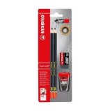 Cumpara ieftin Set creioane Stabilo ExamGrade grafit 2B, cu radiera si ascutitoare, 4 bucati