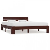 Cumpara ieftin Cadru de pat, maro &icirc;nchis, 180 x 200 cm, lemn masiv de pin, vidaXL
