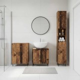 Cumpara ieftin Set de cabinet pentru baie cu 3 piese HAARLEM Lemn vechi