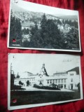 2 Ilustrate Fotografii : Predeal circ. 1939 si Sinaia - Cazinoul 1929 , perforat, Circulata, Fotografie