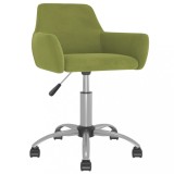 Scaun de bucătărie pivotant, verde deschis, catifea