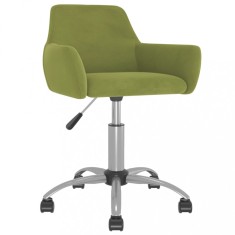 Scaun de bucătărie pivotant, verde deschis, catifea foto