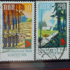 TS21 - Timbre serie DDR - 1969 Mi1462-65 Flora - -Padure natura