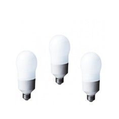 SET 3 becuri fluorescent Panasonic, soclu E27, putere 24W, forma oval, lumina alb rece, alimentare 220 - 240 V, "EFA24E672V-3" (timbru verde 1.35 lei)