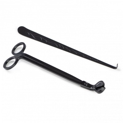 Set accesoriu elegant pentru stins lumanarea si foarfeca de taiat fitil lumanare foto
