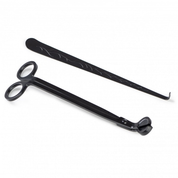 Set accesoriu elegant pentru stins lumanarea si foarfeca de taiat fitil lumanare