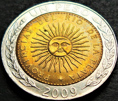 Moneda bimetal 1 PESO - ARGENTINA, anul 2009 * cod 833 B foto