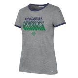 Vancouver Canucks tricou de dama Letter Ringer grey - L