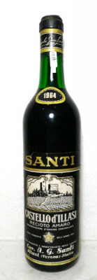 A 37 -vin ROSU RECIOTTO AMARO CASTELLO D&amp;#039;ILASSI DOC recoltare 1964. CL 72, GR 14 foto