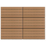 VidaXL Plăci de pardoseală, 6 buc., maro, 60x30 cm, WPC, 1,08 m&sup2;