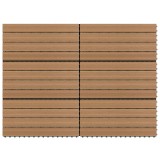 Placi de pardoseala, 6 buc., maro, 60x30 cm, WPC, 1,08 m&sup2; GartenMobel Dekor, vidaXL