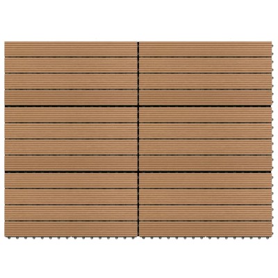 Plăci de pardoseală, 6 buc., maro, 60x30 cm, WPC, 1,08 m&amp;sup2; foto