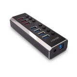 Cumpara ieftin Hub Lindy 7x porturi USB 3.0,dintre care 3x porturi USB