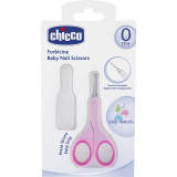 Chicco Baby Moments foarfece cu v&acirc;rf rotunjit pentru copii 0m+ Pink 1 buc