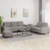 VidaXL Set de canapele, 3 piese, gri taupe, textil 3201913