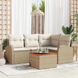 Cumpara ieftin Set de canapele pentru grădină 5 pcs Bej Rattan poli