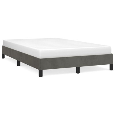 vidaXL Cadru de pat fără saltea Gri &amp;icirc;nchis 120x190 cm catifea 3269626 foto