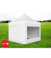 3x3 m Pavilion Pliabil Professional Aluminiu 50 mm, cu 2 ferestre panoramice foto