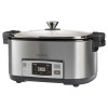 Slow Cooker Sencor, 1350 W, 6 l, 5 setari temperatura, 4 functii presetate, afisaj LED