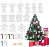 Set de 20 decoratiuni pentru bradul de Craciun XiXiRan, plastic, multicolor