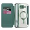 Husa MagSafe pentru Google Pixel 9a, Techsuit, SmartMag Book, Verde
